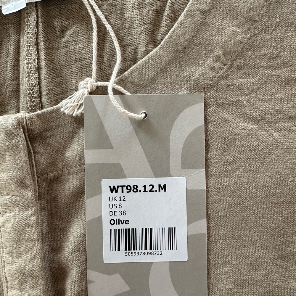 Wrap London Cotton/Hemp blend Henley Tank
Light olive green khaki - Picture 2 of 5